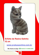 Enfeite de Resina Gatinho 12 cm