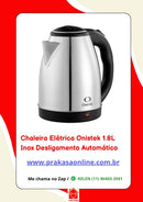 Chaleira Elétrica Onistek 1.8L Inox Desligamento Automático