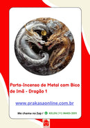 Porta-Incenso de Metal com Bico de Imã