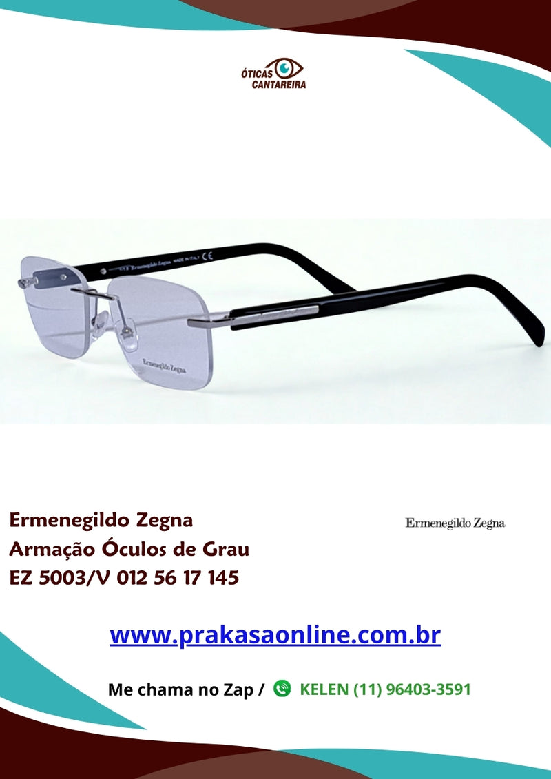 Ermenegildo Zegna - Armação Óculos de Grau - EZ 5003/V 012 56 17 145
