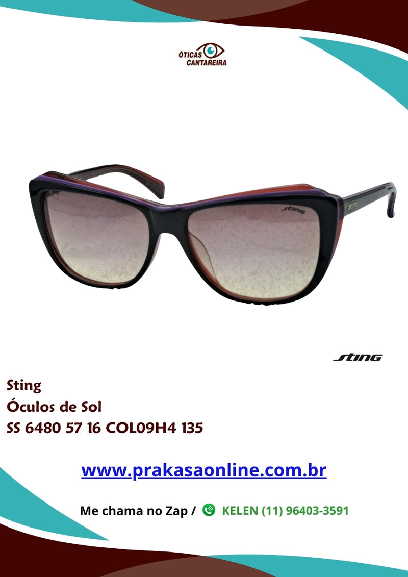 Sting - Óculos de Sol - SS 6480 57 16 COL09H4 135
