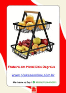 Fruteira em Metal Dois Níveis