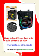Caixa De Som 8W Com Suporte de Celular Eletromex EL-1057