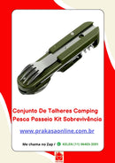 Conjunto De Talheres Camping Pesca Passeio Kit Sobrevivência