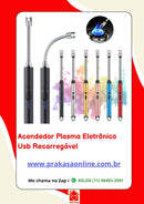 Acendedor Plasma Eletrônico USB Recarregável