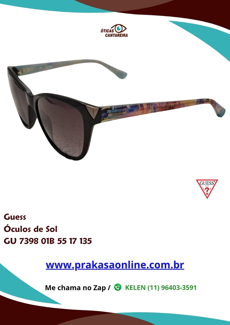 Guess - Óculos de Sol - GU 7398 01B 55 17 135