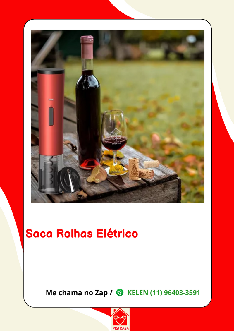 Saca Rolhas Automático Eletrônico