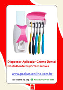Dispenser Aplicador Creme Dental Pasta Dente Suporte Escovas