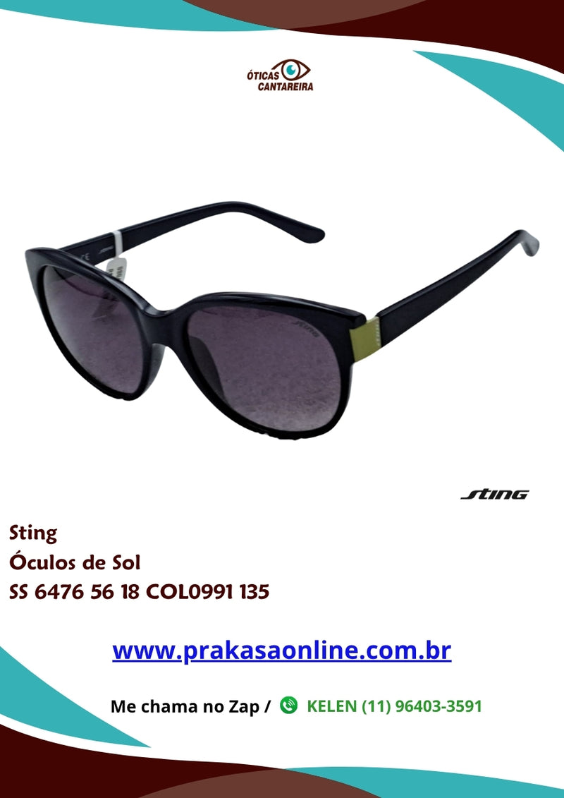 Sting - Óculos de Sol - SS 6476 56 18 COL0991 135