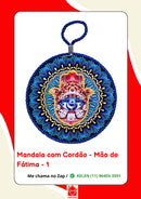 Mandala Decorativa em Porcelana com Cordão – 17 cm