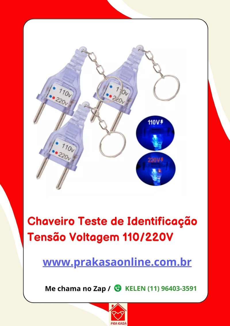 Teste Fácil Identificador de Tomadas 110 ou 220V