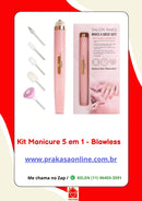 Lixadeira de Unha 5 em 1  - Manicure - Sem Fio Portátil Ponta Intercambiável Recarregável