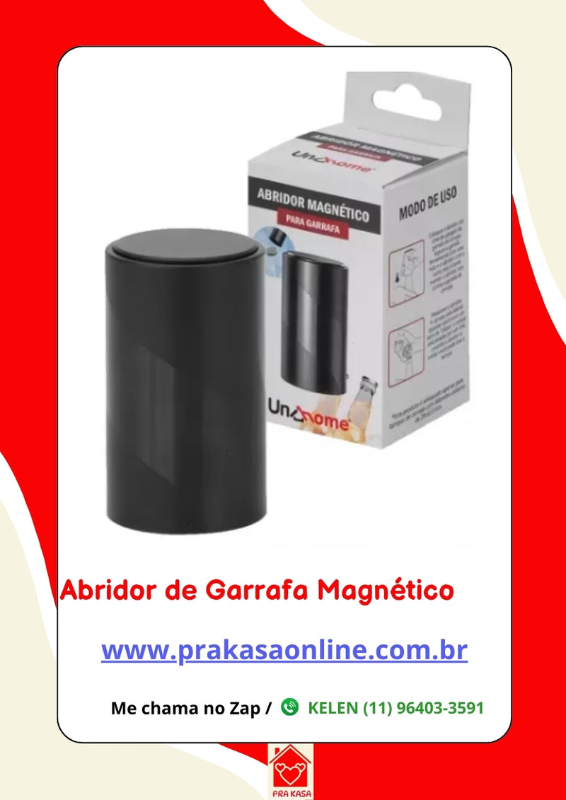 Abridor de Garrafa Magnético e Automático - Fácil e Rápido