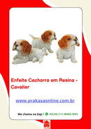 Enfeite Cachorro em Resina - Cavalier