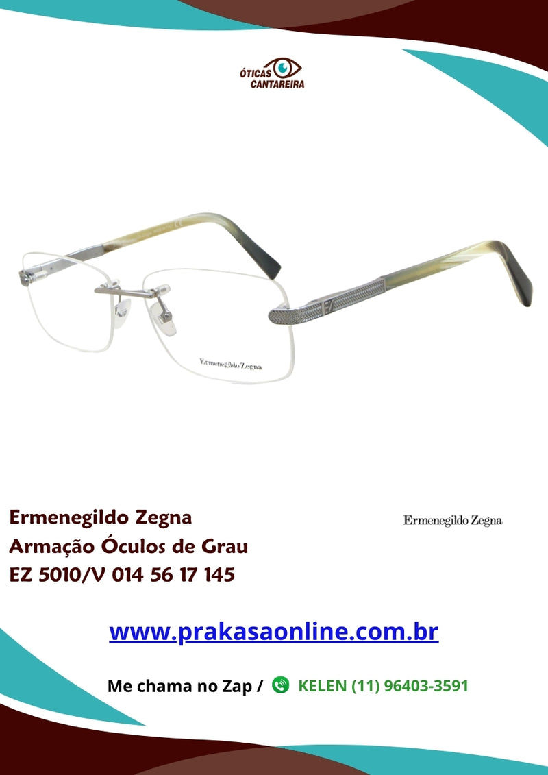 Ermenegildo Zegna - Armação de Óculos de Grau - 010/V 014 56 17 145
