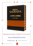 Bíblia Sagrada Letra Jumbo - LUXO Bicolor - Preta e Caramelo