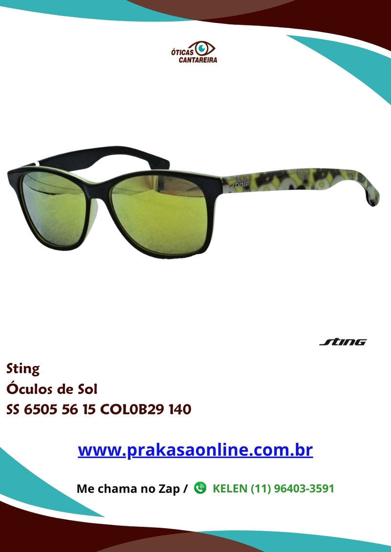 Sting - Óculos de Sol - SS 6505 56 15 COL0B29 140