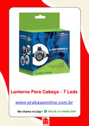 Lanterna de Cabeça 7 Leds Bicicleta Pesca Camping a Pilhas