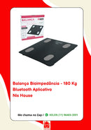 Balança Bioimpedância Profissional Com App Bluetooth 180kg Cor Preto