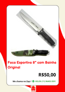 Faca Esportiva Original 8" em Aço Inox