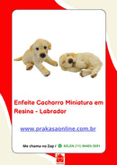 Enfeite Cachorro Miniatura em Resina - Labrador