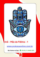 Imã de Geladeira Mão de Fátima de Cerâmica