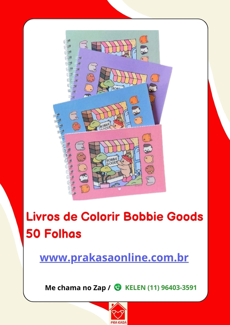 Livros de Colorir Bobbie Goods 50 Folhas