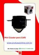 Mini Coador de Café em Aço Inox Reutilizável Monodose Filtro