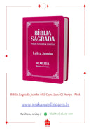 Bíblia Sagrada Jumbo ARC Capa Luxo C/ Harpa - Pink