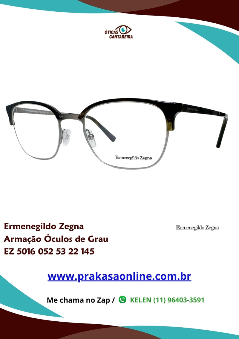 Ermemegildo Zegna - Armação Óculos de Grau - EZ 5016 052 53 22 145