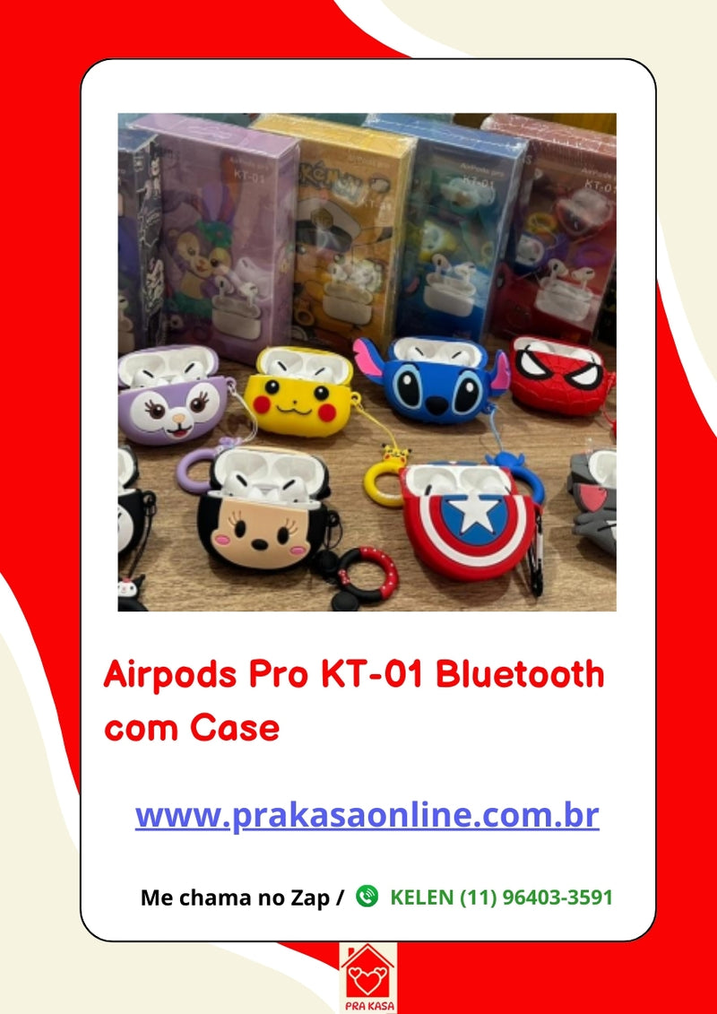 Airpods Pro KT-01 Bluetooth  com Case
