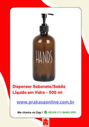 Dispenser Sabonete/Sabão Líquido em Vidro - 500 ml