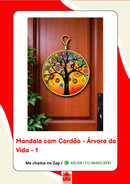 Mandala Decorativa em Porcelana com Cordão – 17 cm