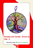 Mandala Decorativa em Porcelana com Cordão – 17 cm