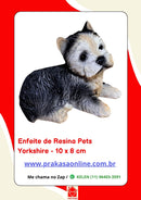 Enfeite de Resina Yorkshire Deitado