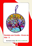 Mandala Decorativa em Porcelana com Cordão – 17 cm