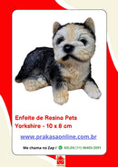 Enfeite de Resina Yorkshire Deitado