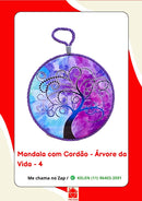 Mandala Decorativa em Porcelana com Cordão – 17 cm