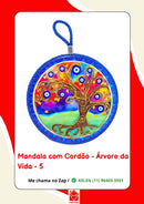 Mandala Decorativa em Porcelana com Cordão – 17 cm