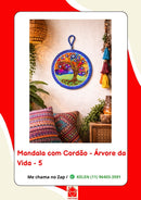Mandala Decorativa em Porcelana com Cordão – 17 cm