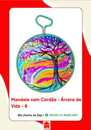 Mandala Decorativa em Porcelana com Cordão – 17 cm