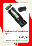 Faca Esportiva Original 8" em Aço Inox