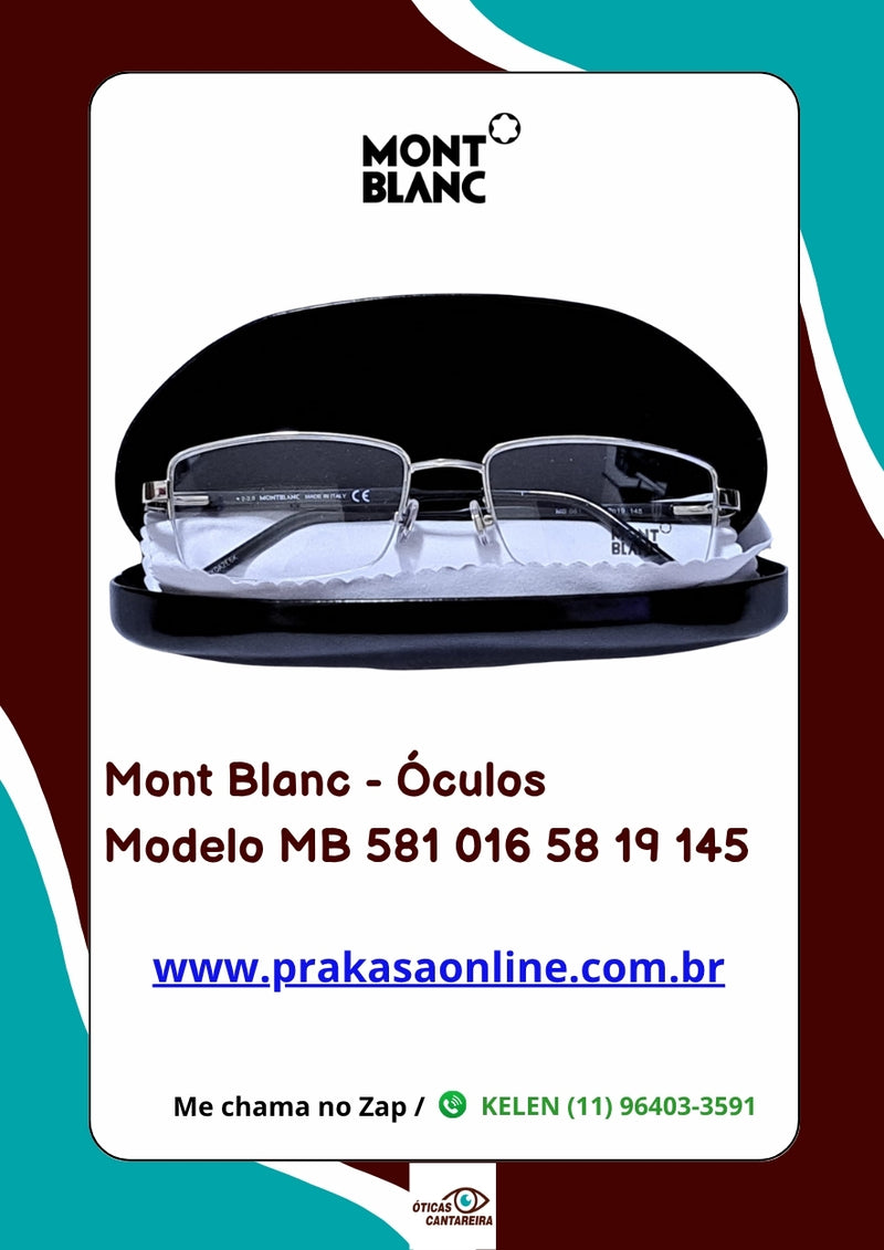 Mont Blanc - Armação Modelo MB 581 016 58 19 145