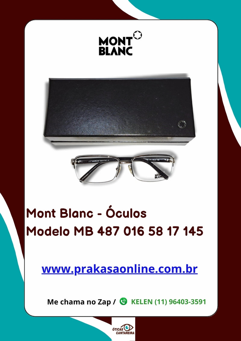 Mont Blanc - Armação  Modelo MB 487 016 58 17 145