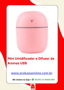 Mini Umidificador e Difusor de Aromas USB
