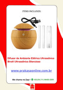 Difusor de Ambiente Elétrico Ultrassônico Bivolt Ultrassônico Silencioso