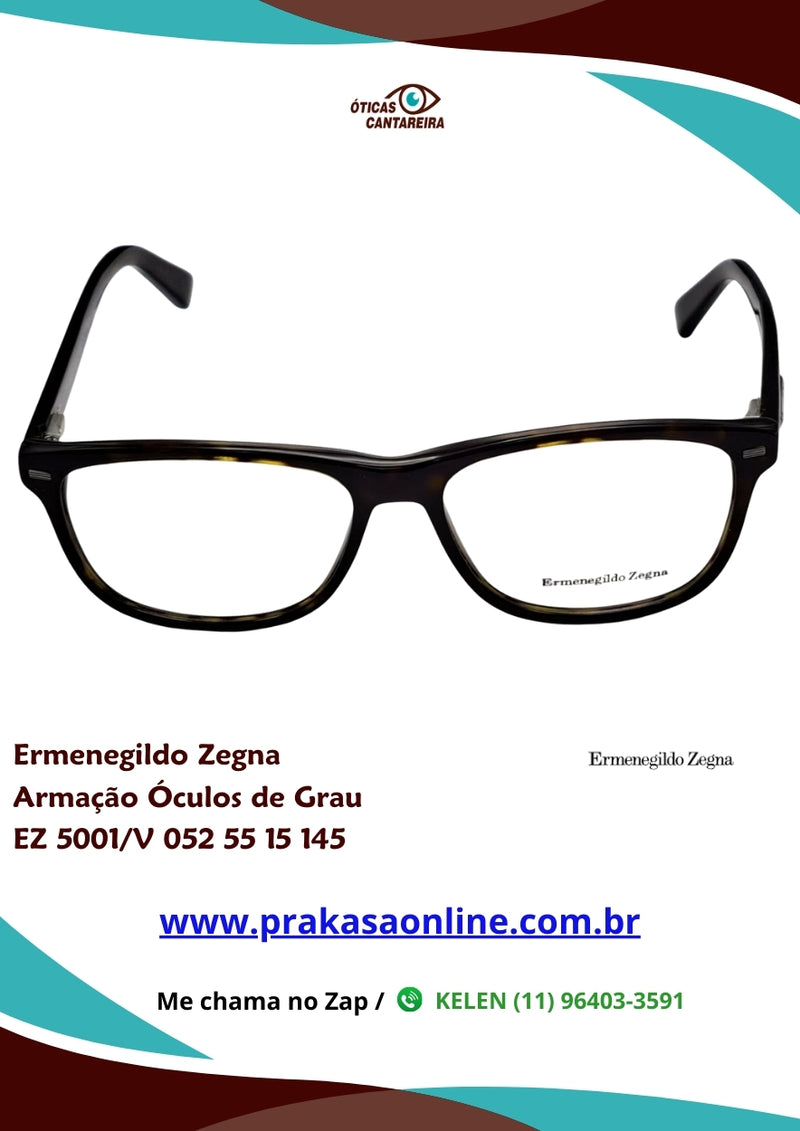 Ermenegildo Zegna - Armação Óculos de Grau - EZ 5001/V 052 55 15