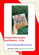 Conjunto Jogo de Utensílios para Queijo Inox 4 Peças Gourmet