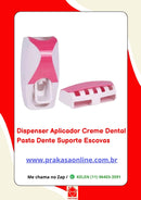 Dispenser Aplicador Creme Dental Pasta Dente Suporte Escovas