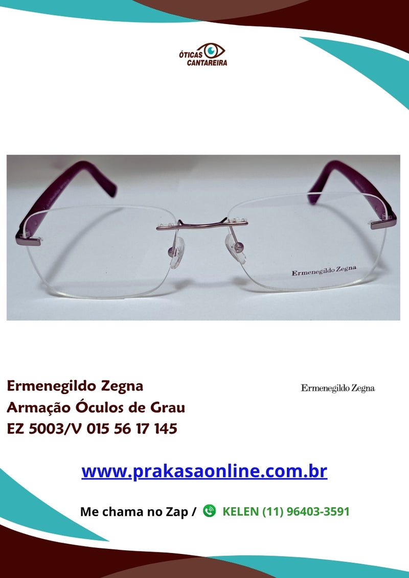 Ermenegildo Zegna - Armação Óculos de Grau - EZ 5003/V 015 56 17 145